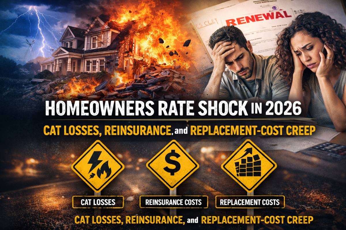 Homeowners Rate Shock in 2026: Explaining Cat Losses, Reinsurance, and Replacement-Cost Creep